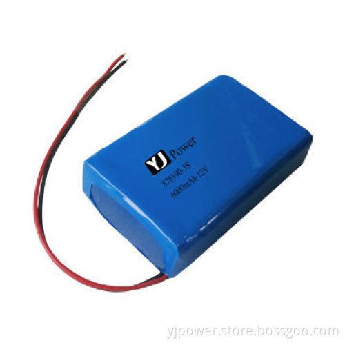 12V/6,000mAh Polymer battery pack, 876190-3S, 30 x 61 x 92mm, 319g weight